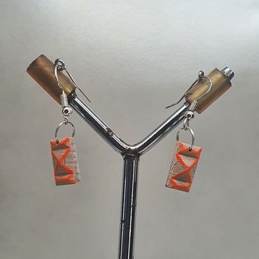 Beech wood earrings