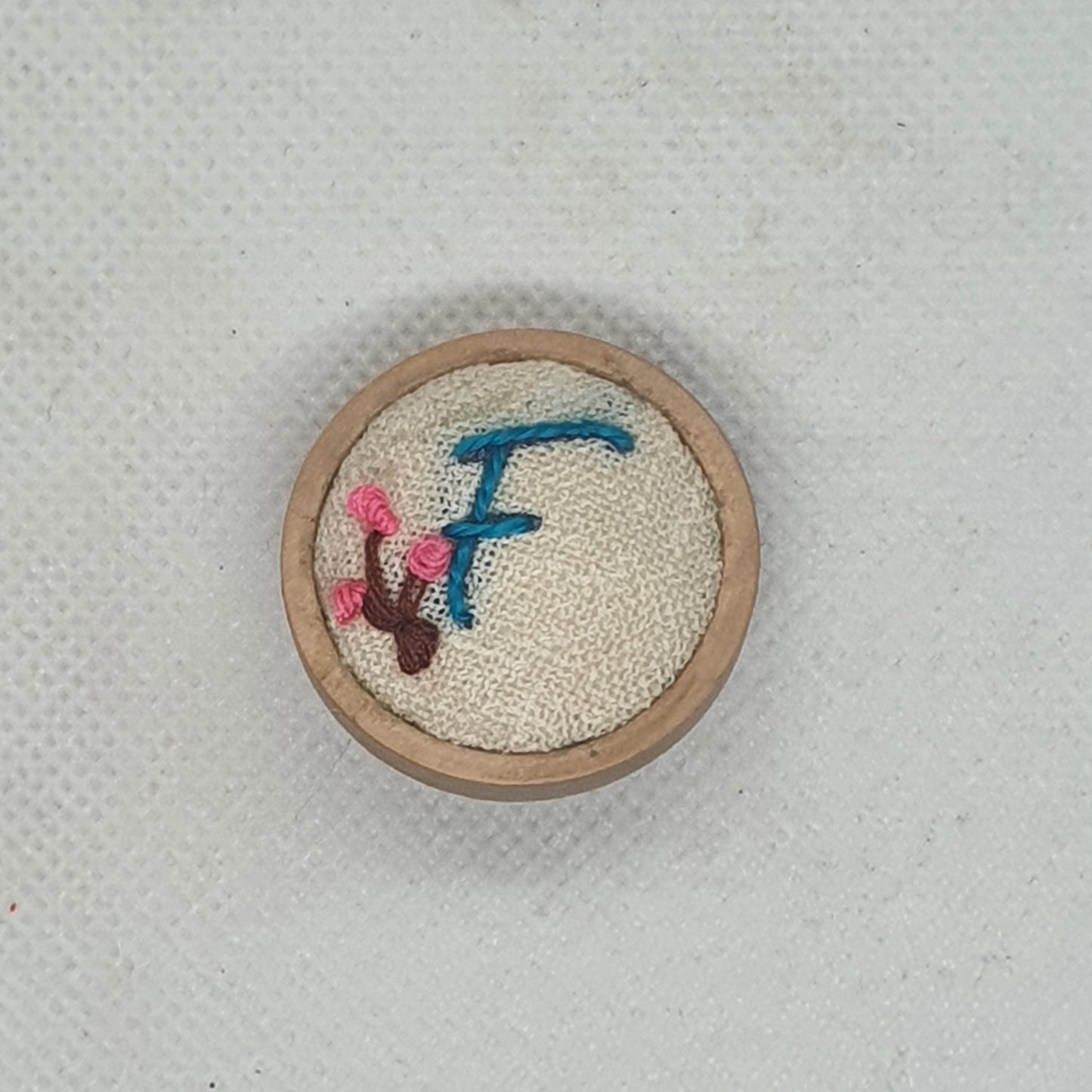 embroidery Letter wooden Pin